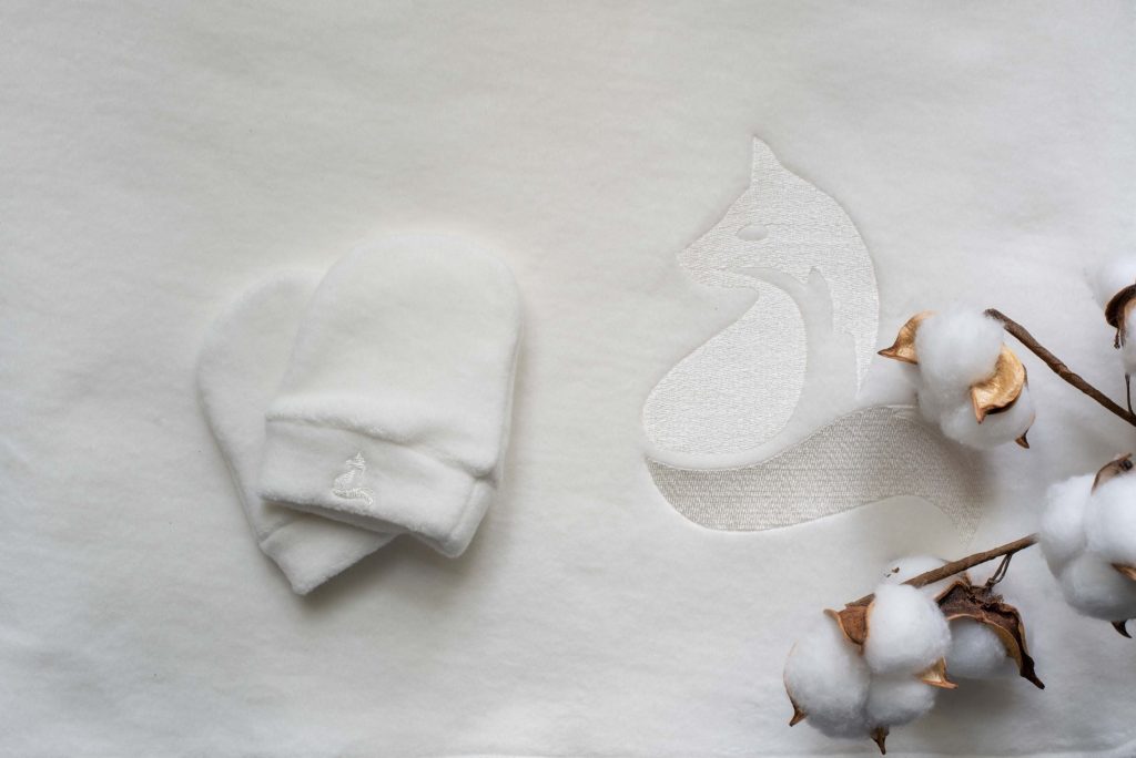 Moufles pour Bébé en Coton Bio - Renard