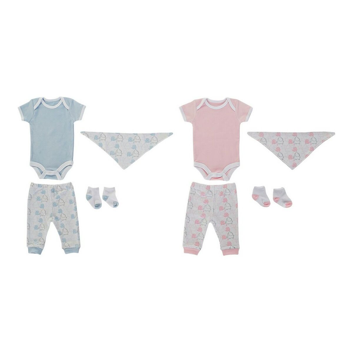 Coffret Bébé DKD Home Decor - Bleu Blanc Rose