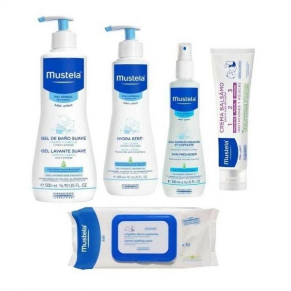 Coffret bébé Mustela vert menthe (6 pièces)