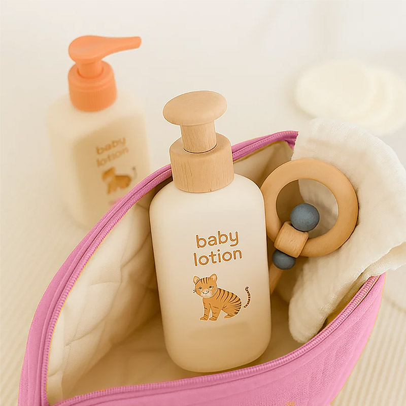 Trousse de Toilette en Coton Bio Rose – Image 2