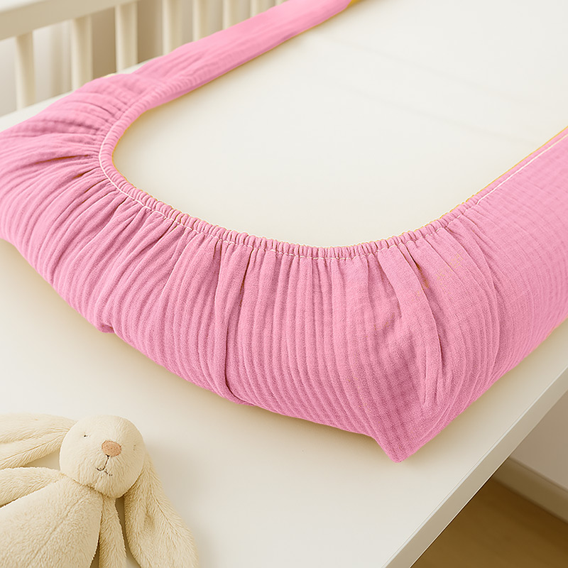 Housse de Matelas à Langer en Coton Bio Rose – Image 4
